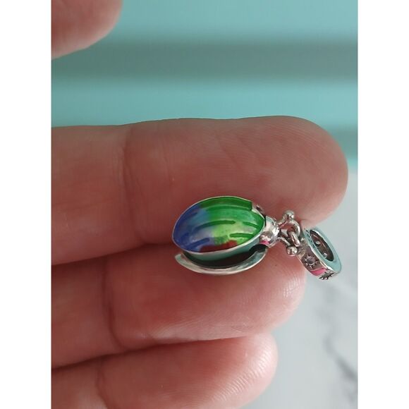 Glow in Dark Firefly Charm S925 Sterling Silver Dangle w/ Moveable Wings - Picture 7 of 9